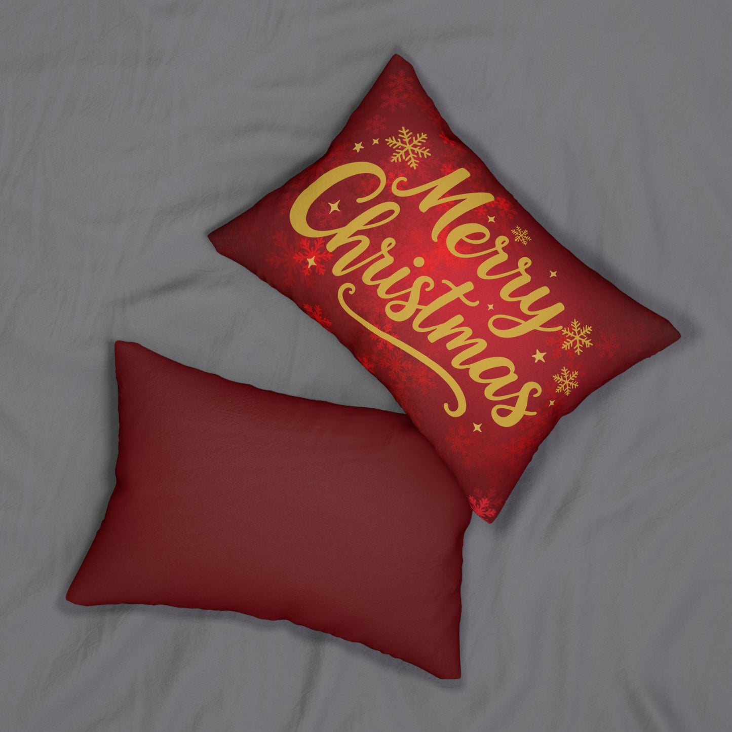 Merry Christmas Lumbar Pillow | Holiday Decor, Cozy Accent Pillow, Gift for Her, Festive Home Decor, Christmas Cushion