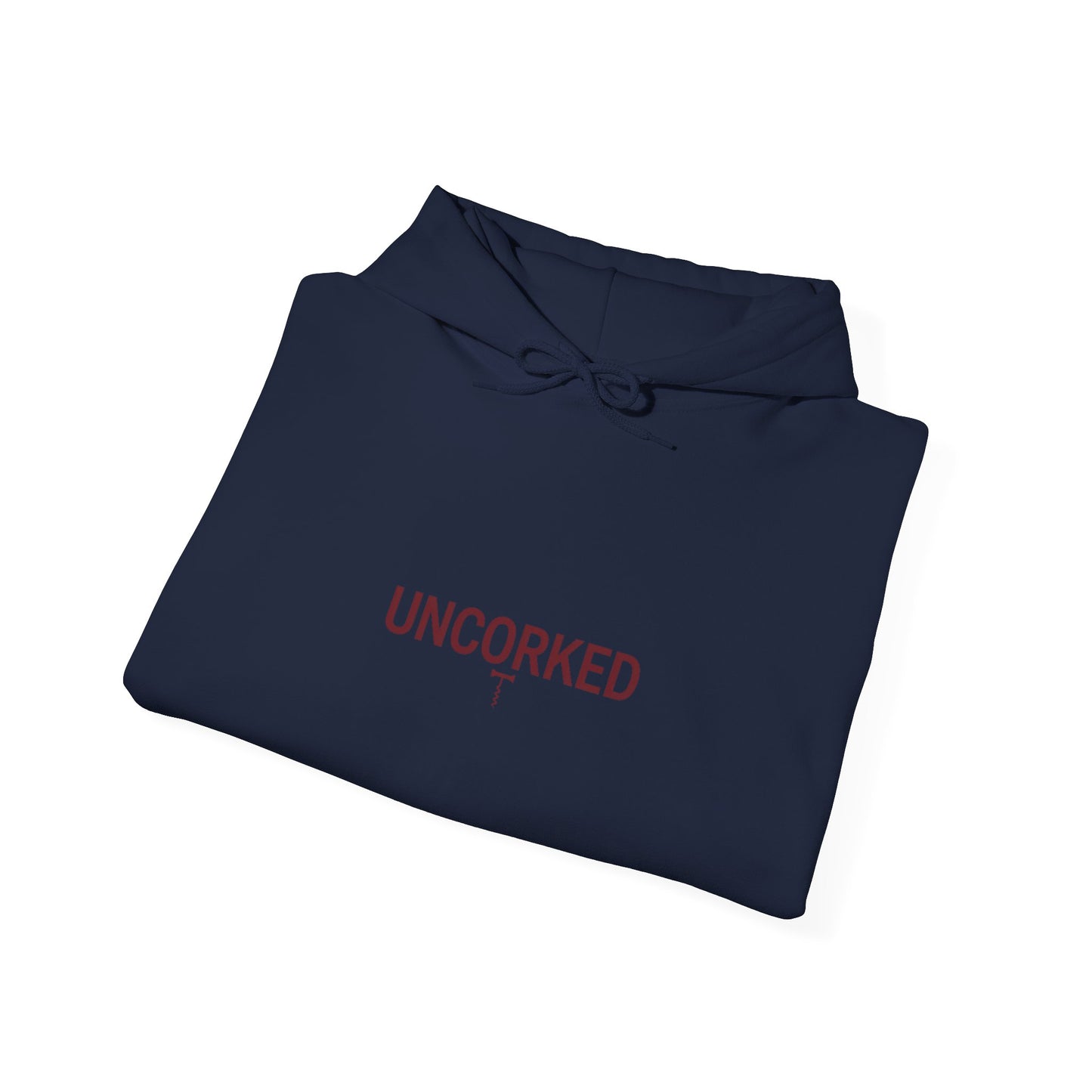 Uncorked Outline Hoodie | hollow font design, minimalist typography