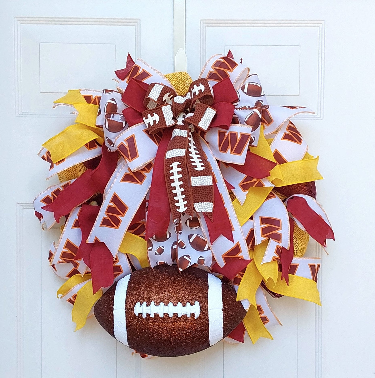 Washington Commanders Football Wreath