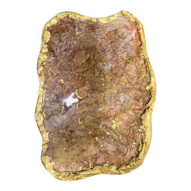 Rustic Luxe Resin Serving Tray – Goldleaf Finish
