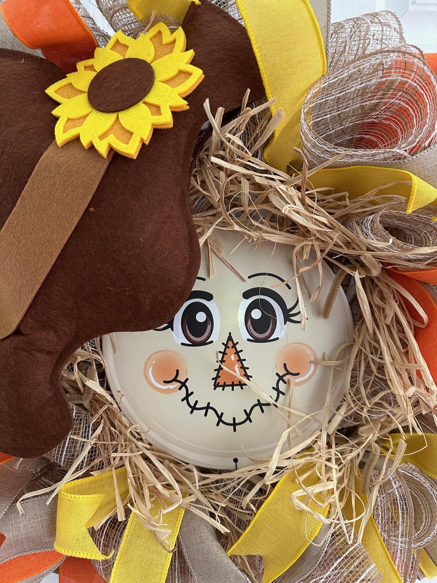 Fall Scarecrow Wreath – Autumn Door Décor