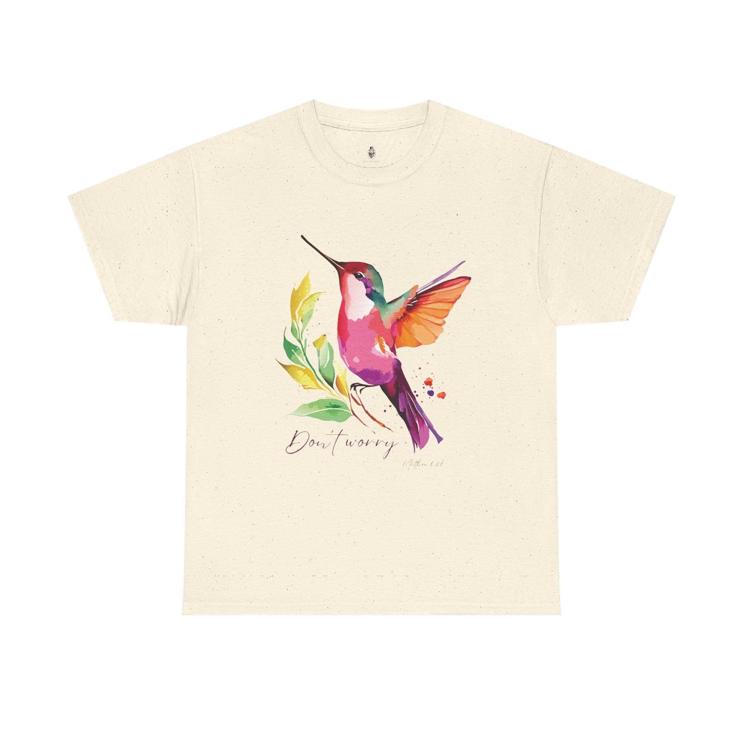 Faith Tee, Colorful Hummingbird Tee, Christian Tee, Vibrant Cotton T-Shirt, Gift for Nature Lovers, Summer Casual Wear, Eco-Friendly Fashion