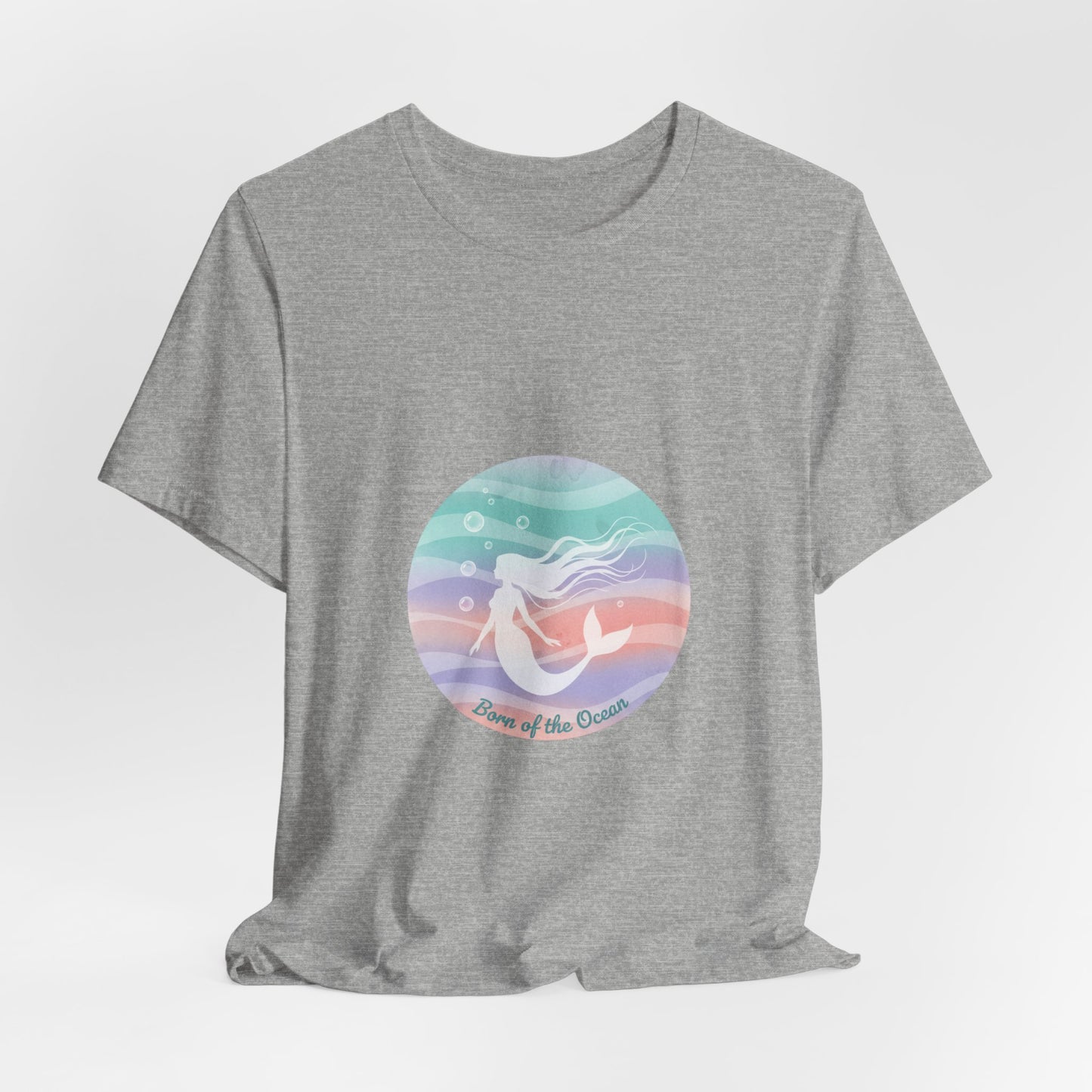 Pastel Ocean Gradient Mermaid Tee | pastel ombre sea, water shimmer design