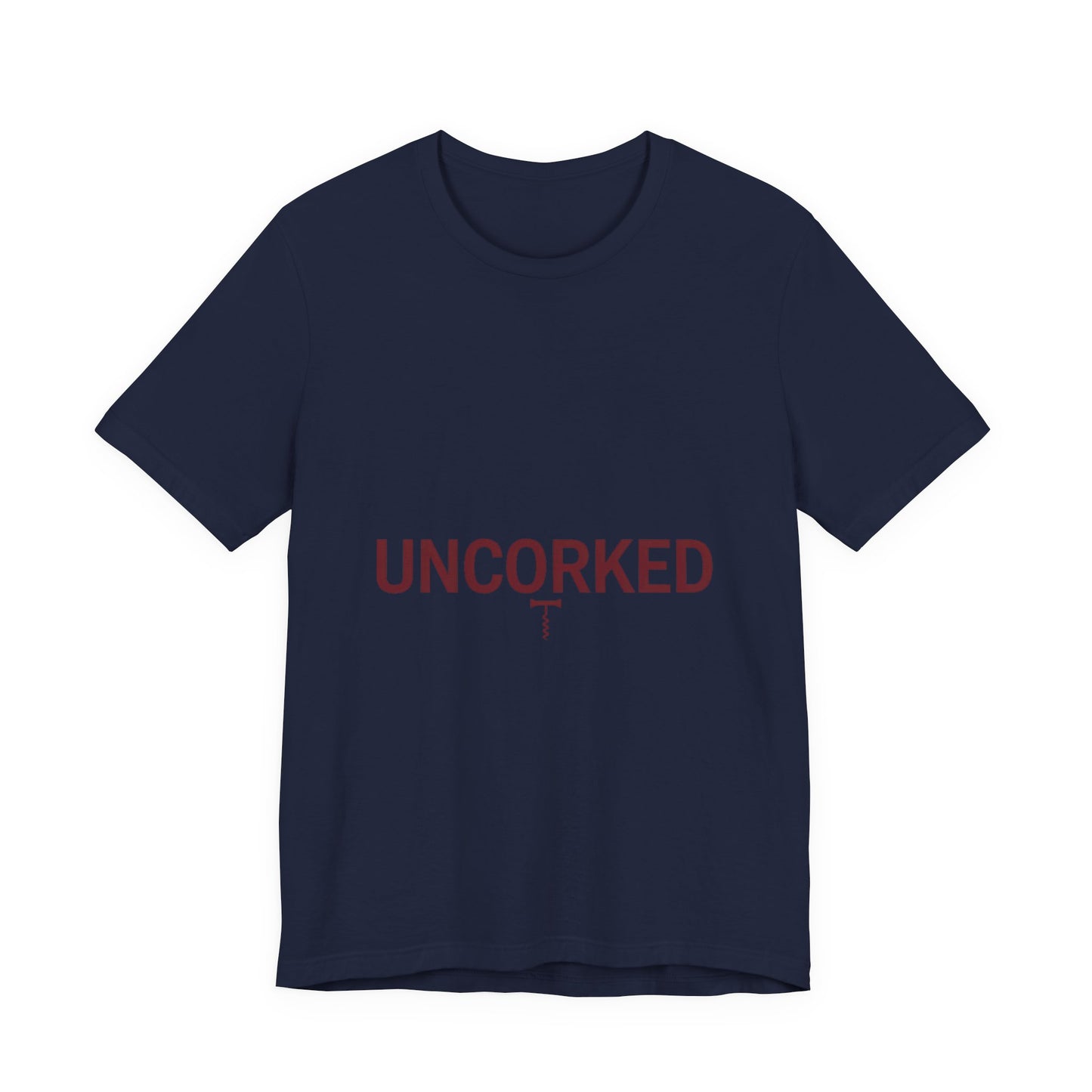 UNCORKED Outline Text Shirt | Hollow Font Design, Minimalist Typography Tee