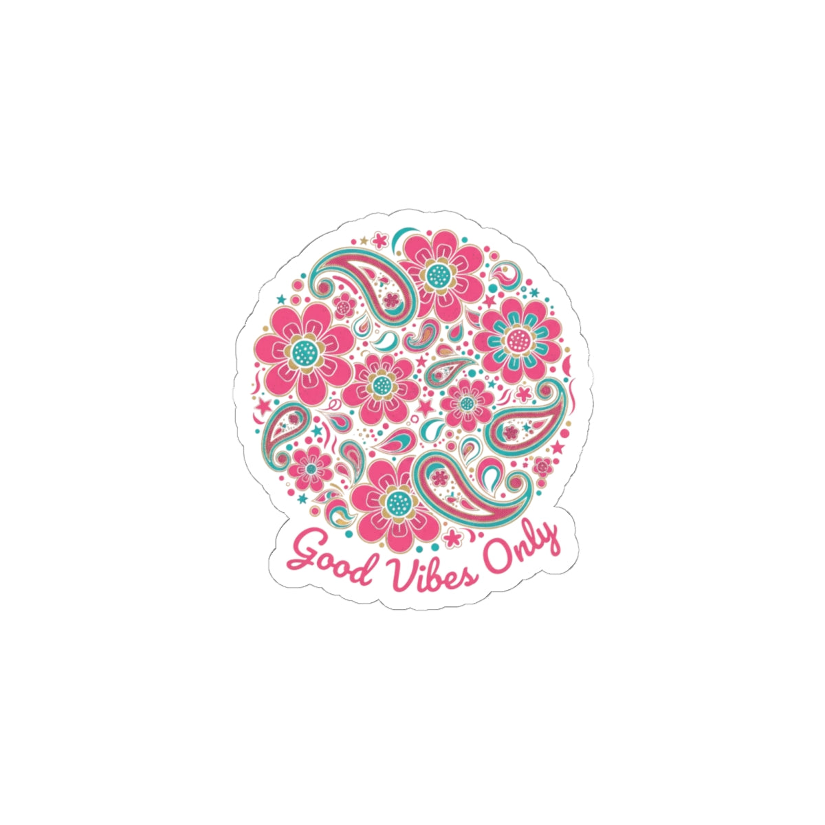 Disco Floral Paisley Sticker | 70s Revival, Maximalist Boho