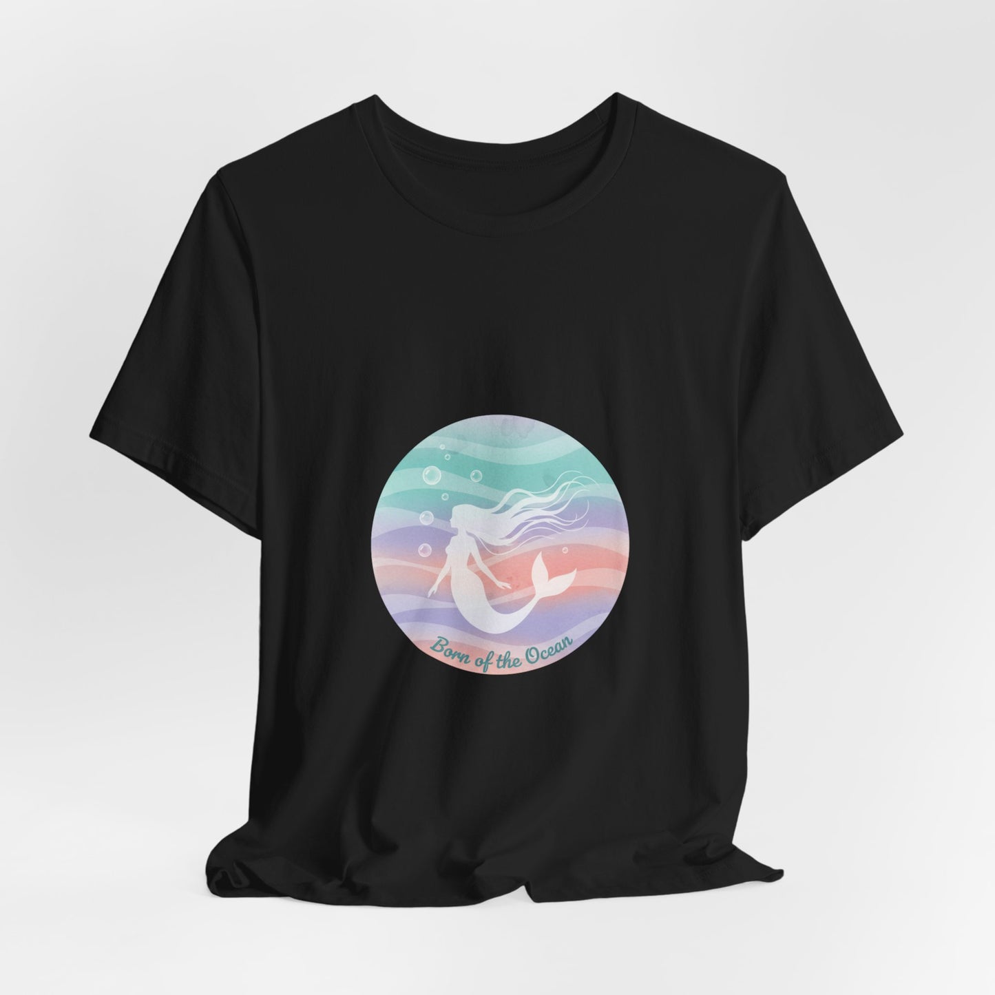 Pastel Ocean Gradient Mermaid Tee | pastel ombre sea, water shimmer design