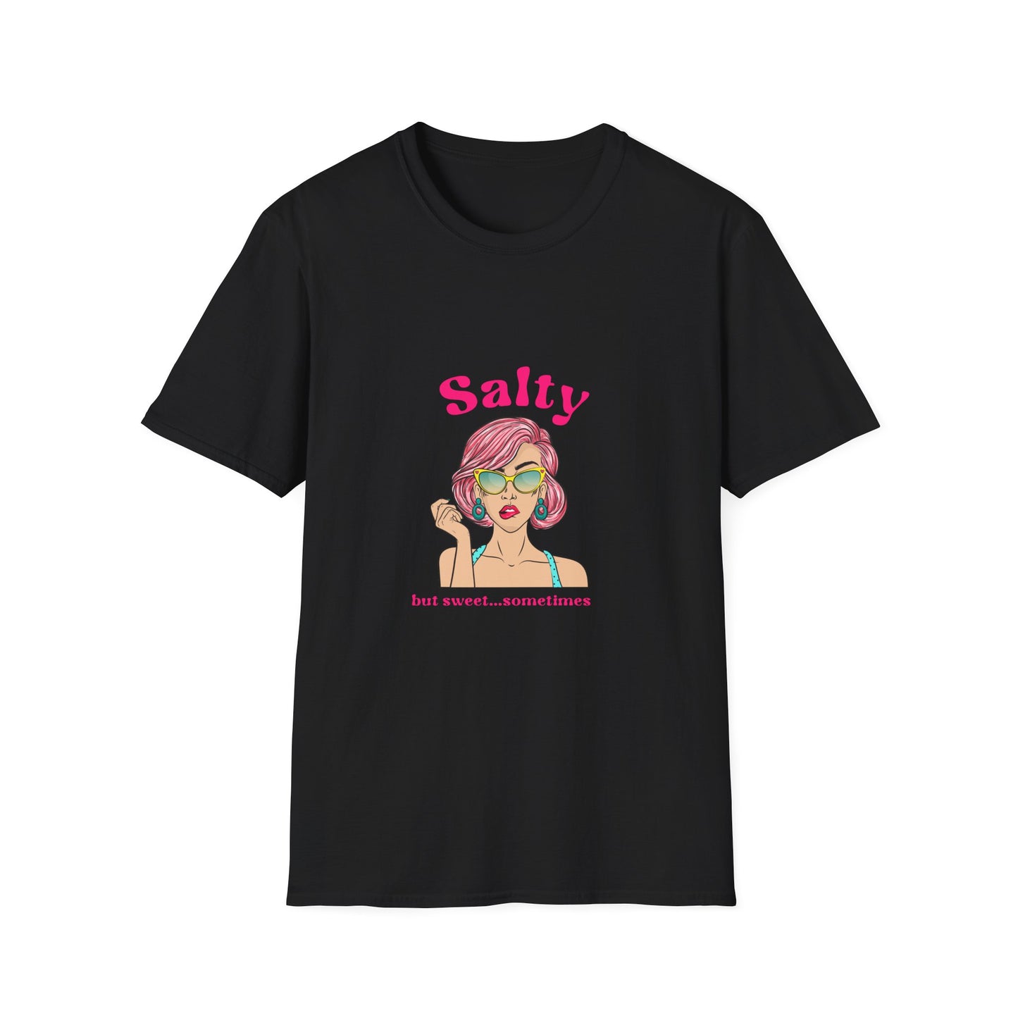 Salty Vibes Softstyle Women's T-Shirt | Trendy Summer Tee, Sarcastic Tee, Chill Casual Wear, Edgy T-Shirt