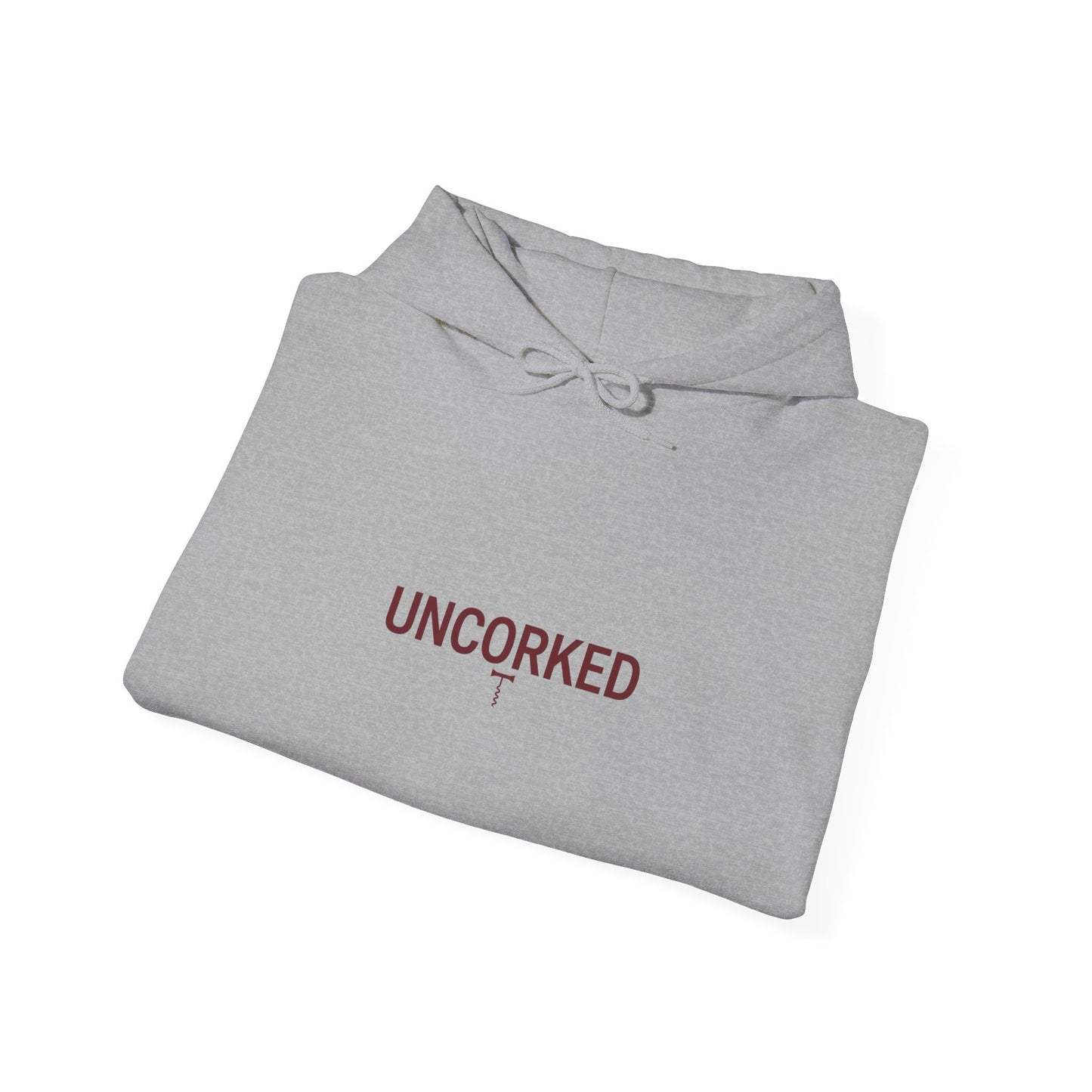 Uncorked Outline Hoodie | hollow font design, minimalist typography