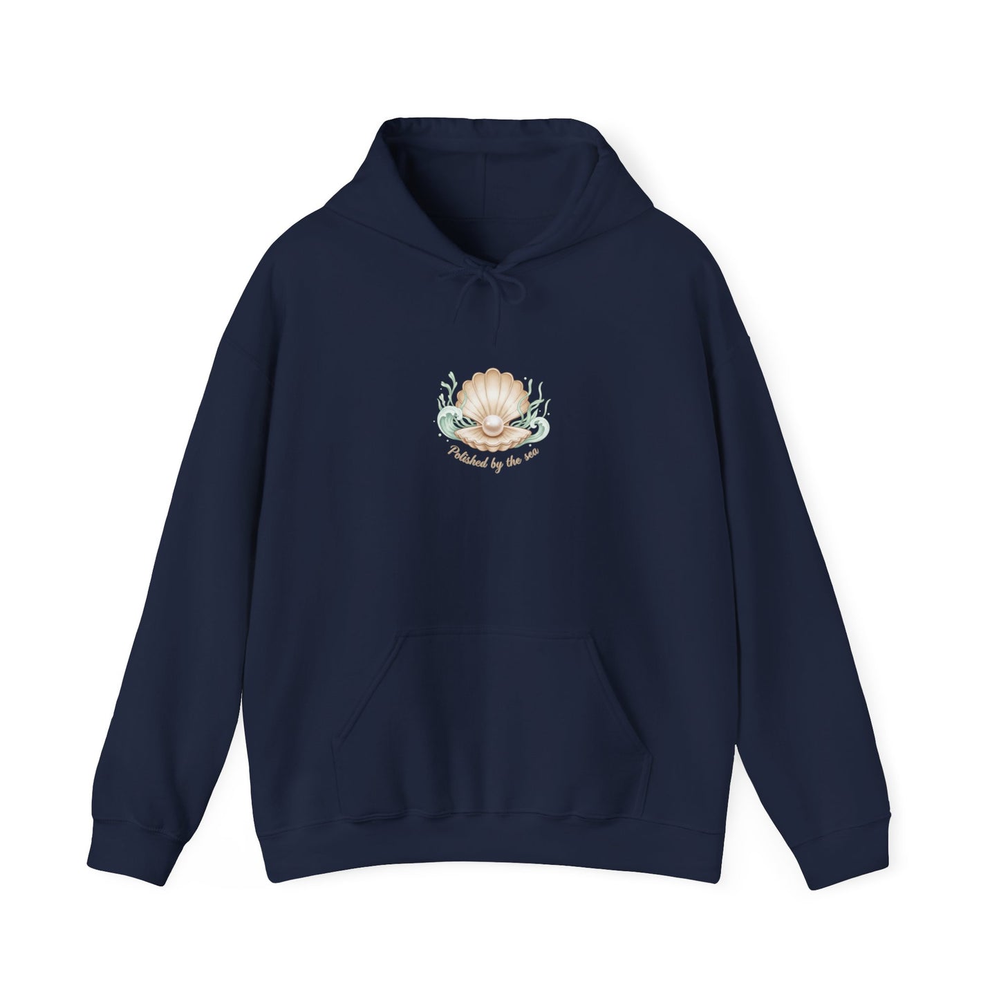 Pearl Shell Outline Hoodie | shell motif design, sea chic aesthetic