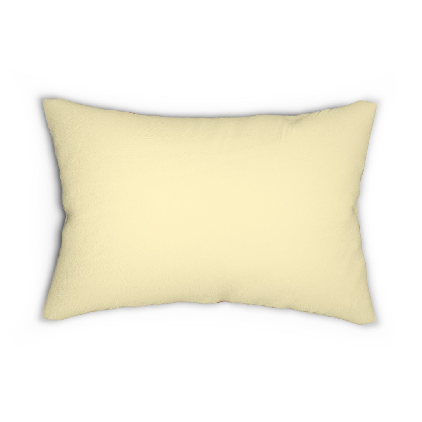 CALM coastal air lazy moments Lumbar Pillow | watercolor florals - Yellow back