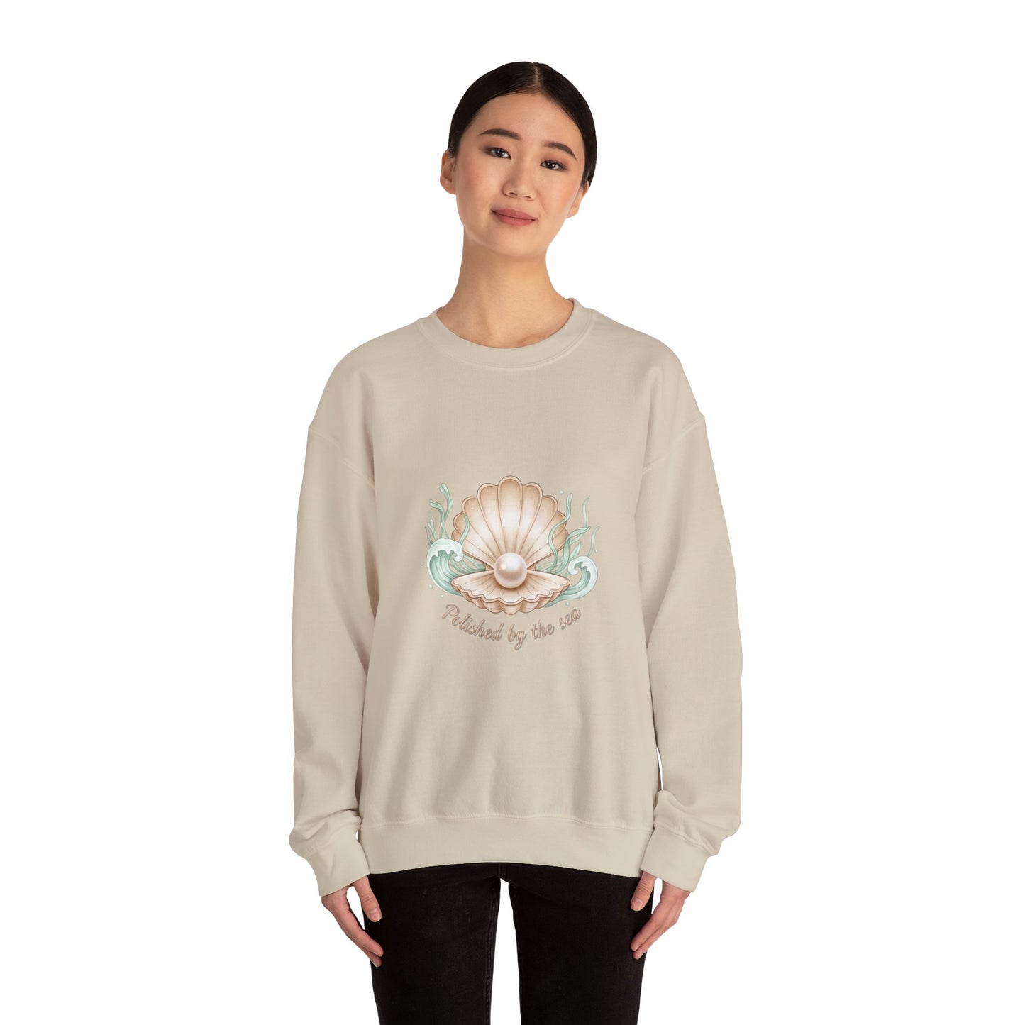 Pearl Shell Graphic Sweatshirt | shell motif design, sea chic aesthetic