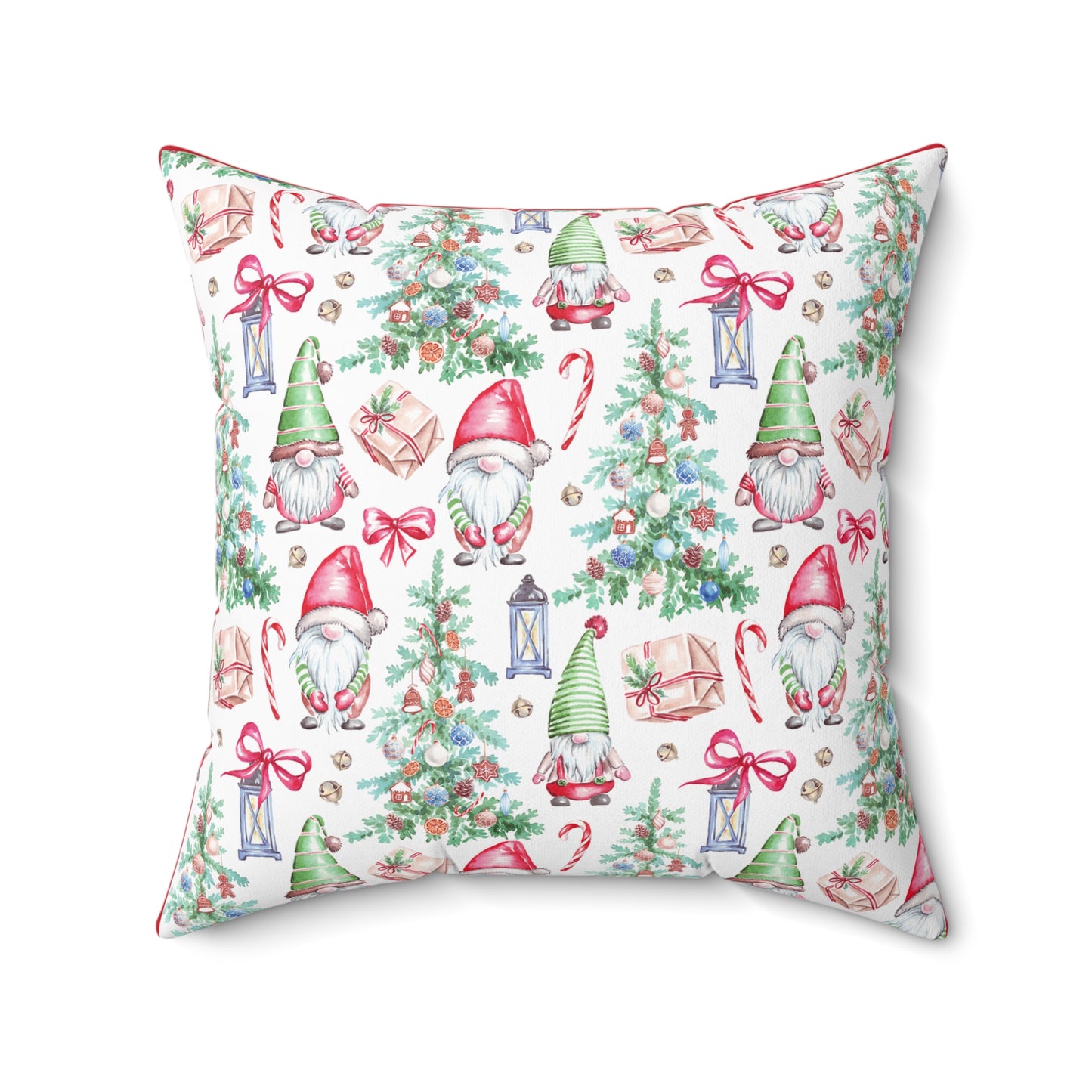 Festive Gnome Decorative Pillow Cover | Holiday Home Decor, Christmas Gift, Soft Accent Pillow, Cozy Living Room, Gnome Decor