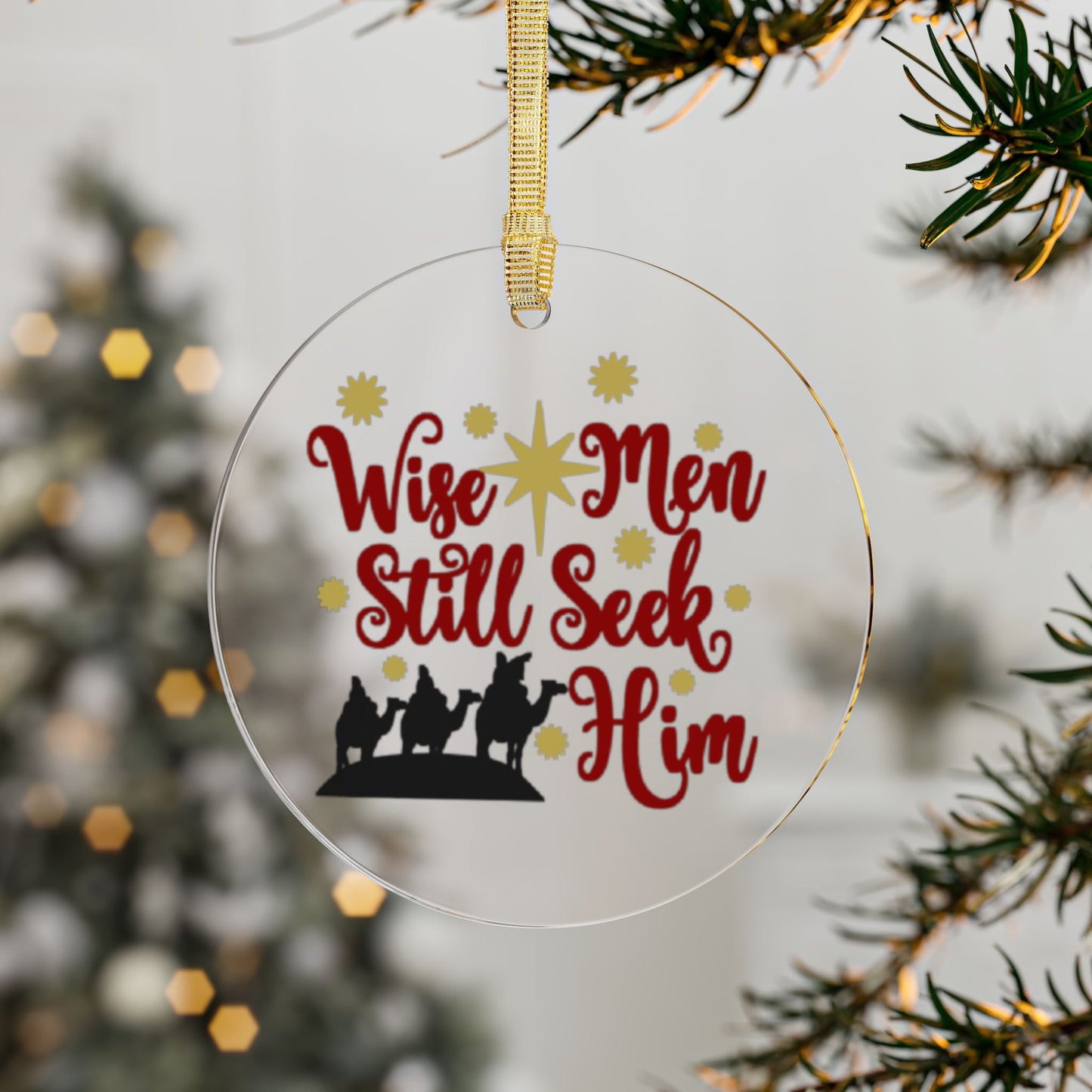 Wise Men Seek Him Acrylic Ornaments, Christmas Decor, Holiday Keepsakes, Religious Ornaments