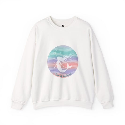 Pastel Ocean Gradient Mermaid Circle Sweatshirt | iridescent wash, dreamy ombre sea
