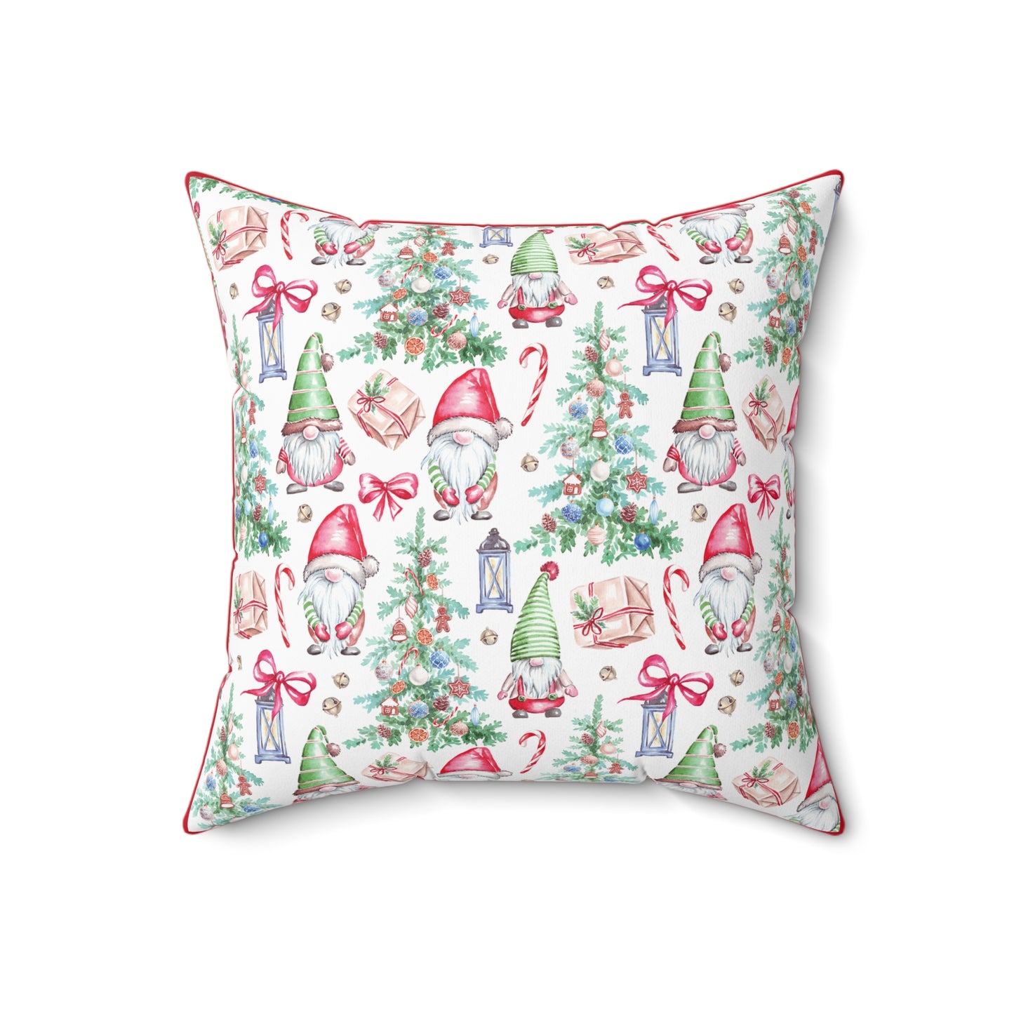Festive Gnome Decorative Pillow Cover | Holiday Home Decor, Christmas Gift, Soft Accent Pillow, Cozy Living Room, Gnome Decor