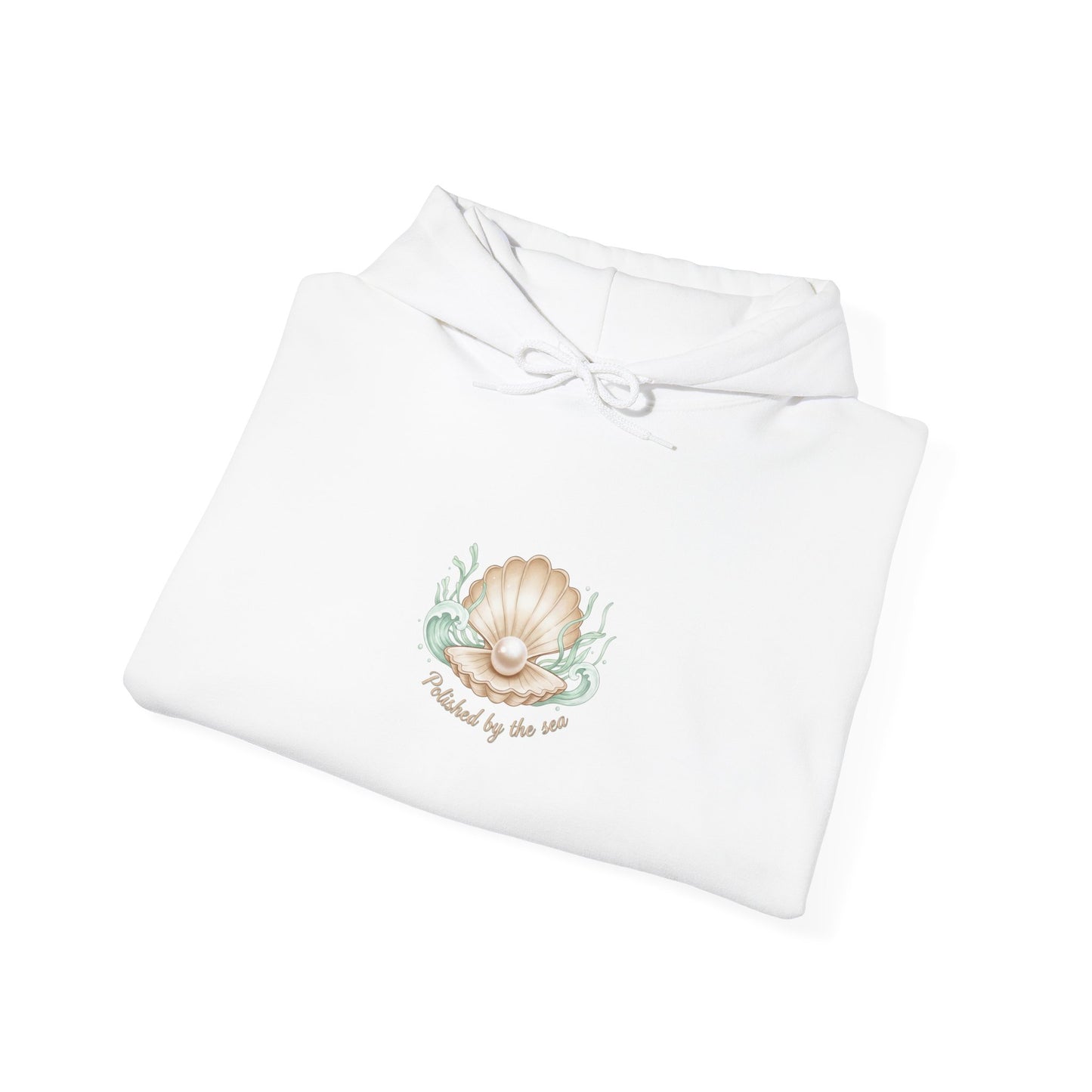 Pearl Shell Outline Hoodie | shell motif design, sea chic aesthetic