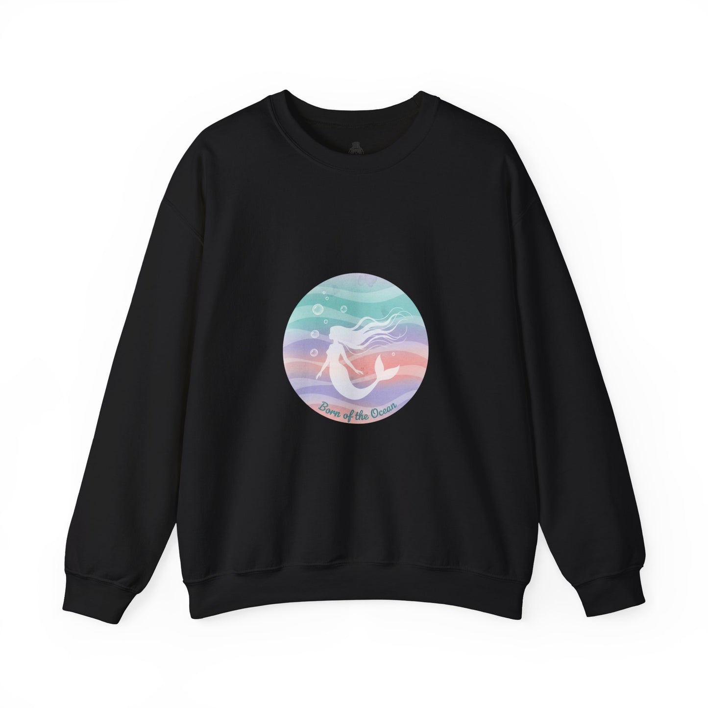 Pastel Ocean Gradient Mermaid Circle Sweatshirt | iridescent wash, dreamy ombre sea
