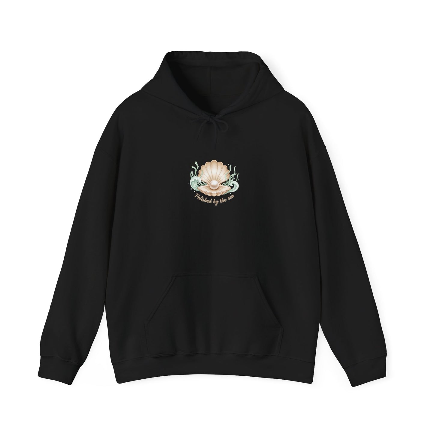 Pearl Shell Outline Hoodie | shell motif design, sea chic aesthetic