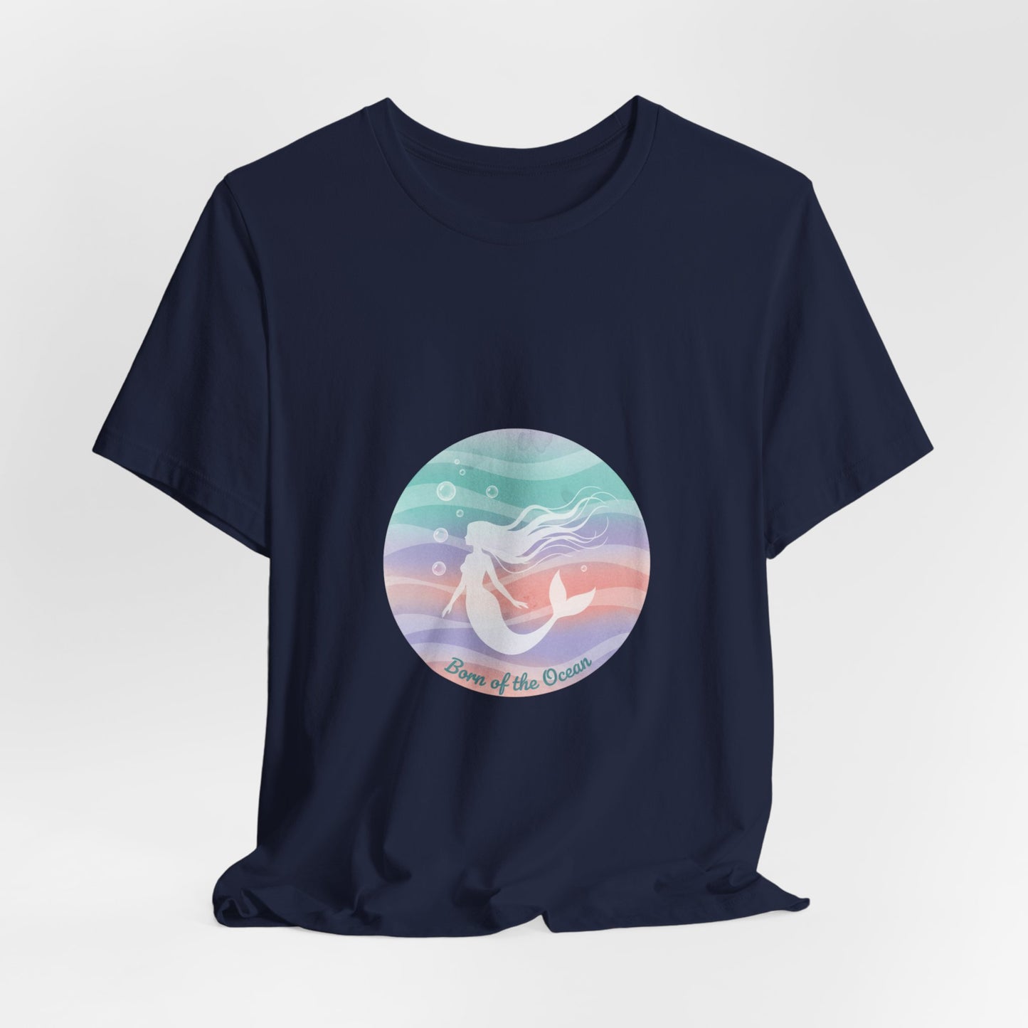 Pastel Ocean Gradient Mermaid Tee | pastel ombre sea, water shimmer design