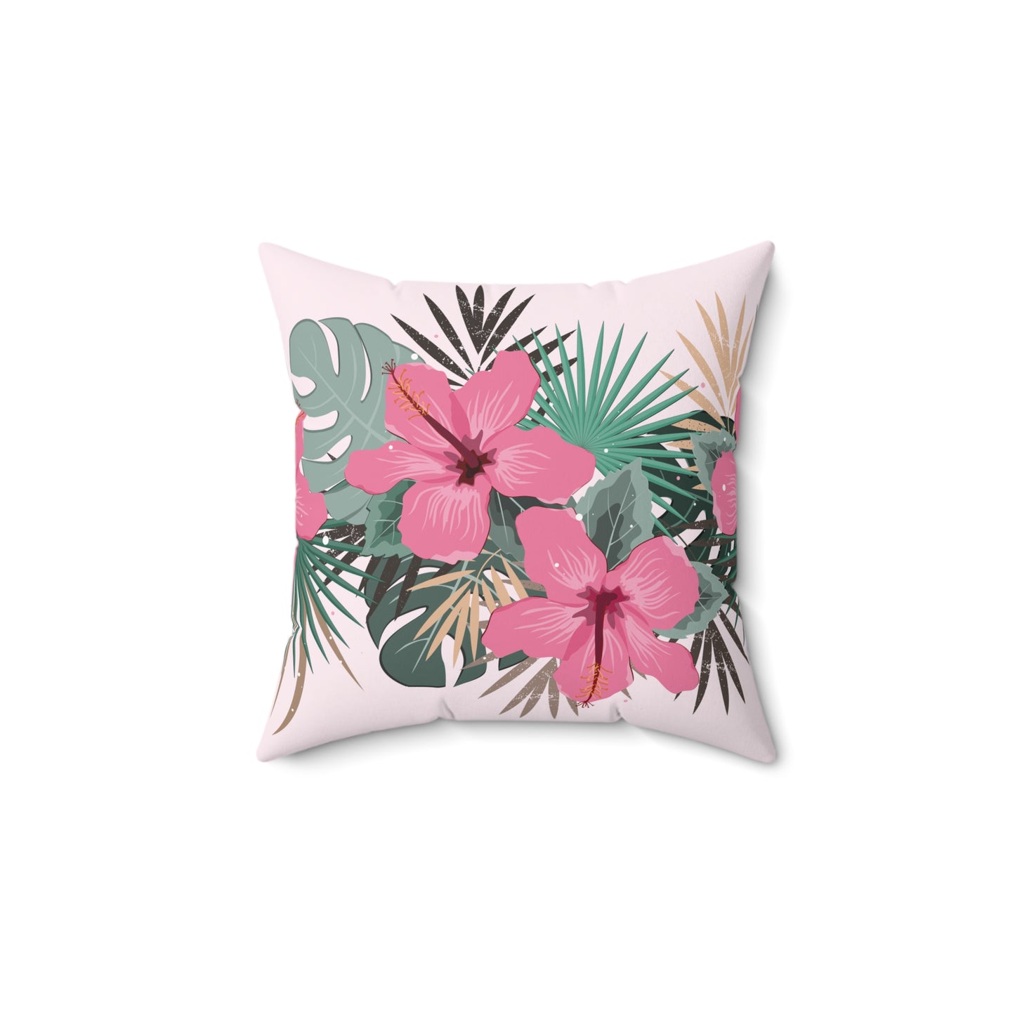 Tropical Floral Pillow, Home Decor Cushion, Couch Accent Pillow, Summer Vibe Pillow, Gift for Her, Pink Floral Decor
