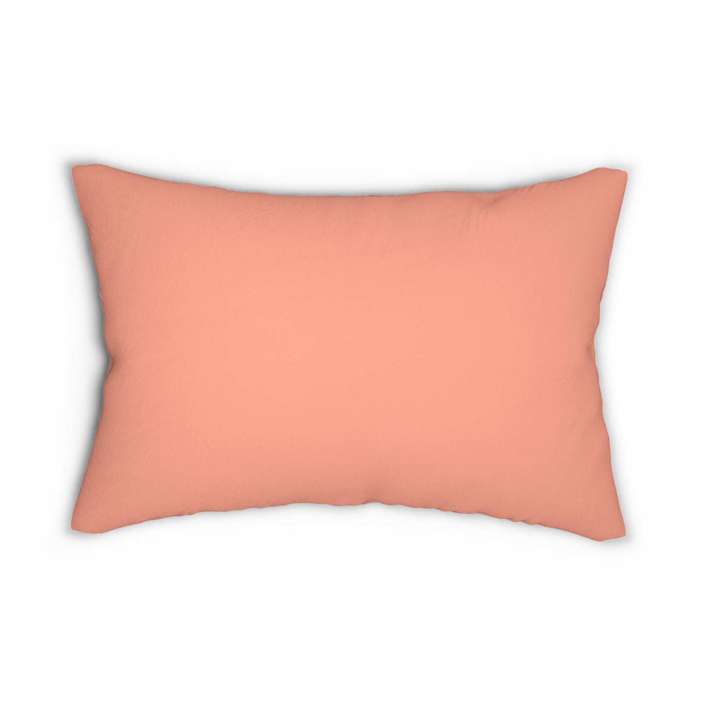 CALM coastal air lazy moments Lumbar Pillow | watercolor florals - Peach back