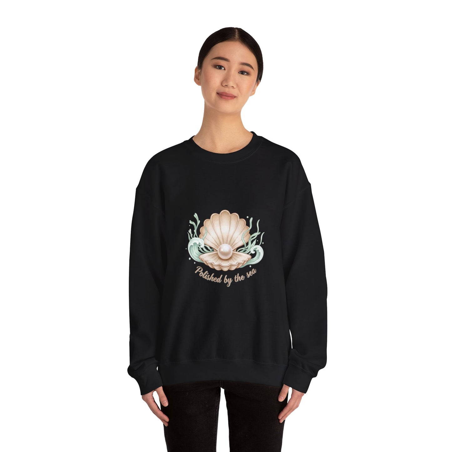 Pearl Shell Graphic Sweatshirt | shell motif design, sea chic aesthetic