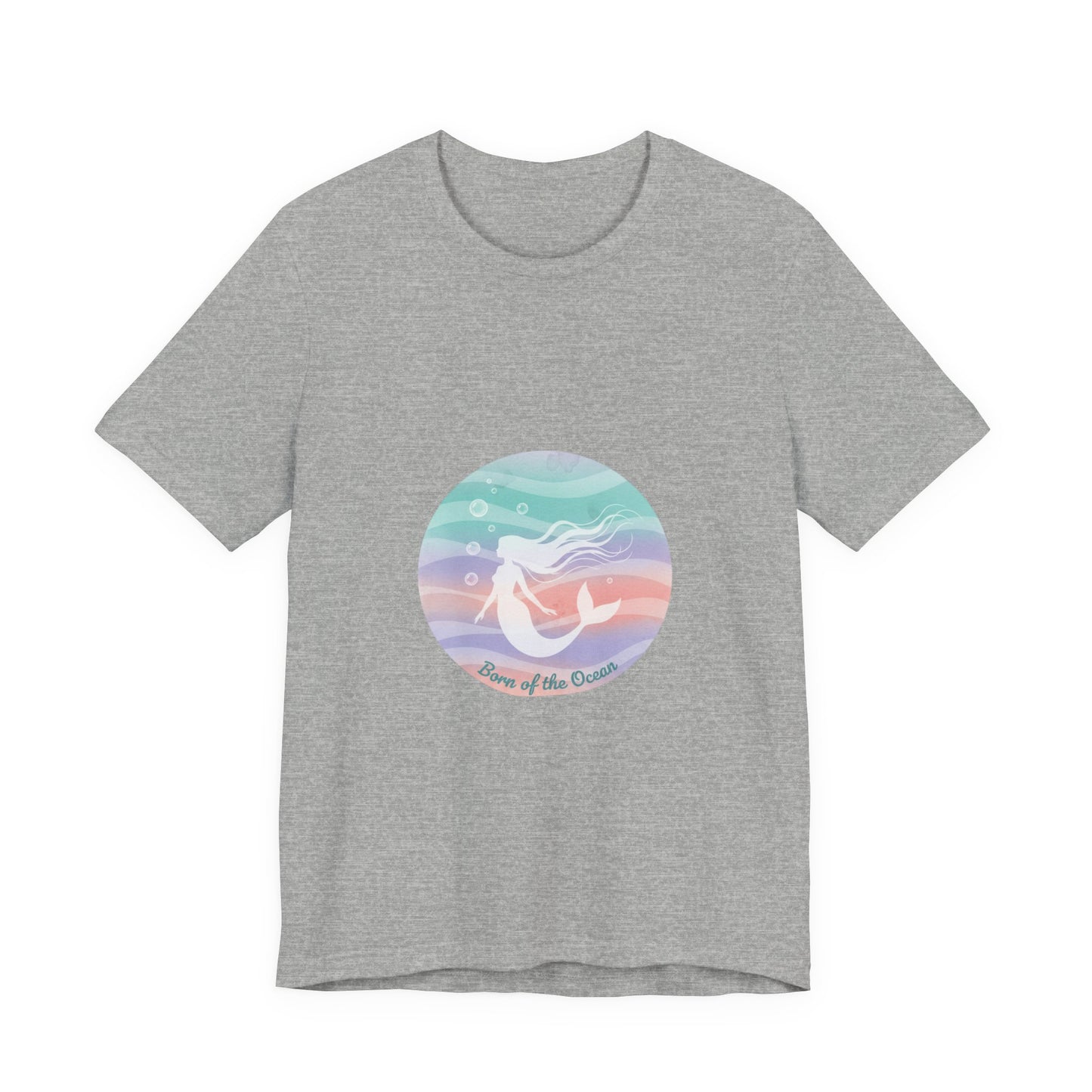 Pastel Ocean Gradient Mermaid Tee | pastel ombre sea, water shimmer design