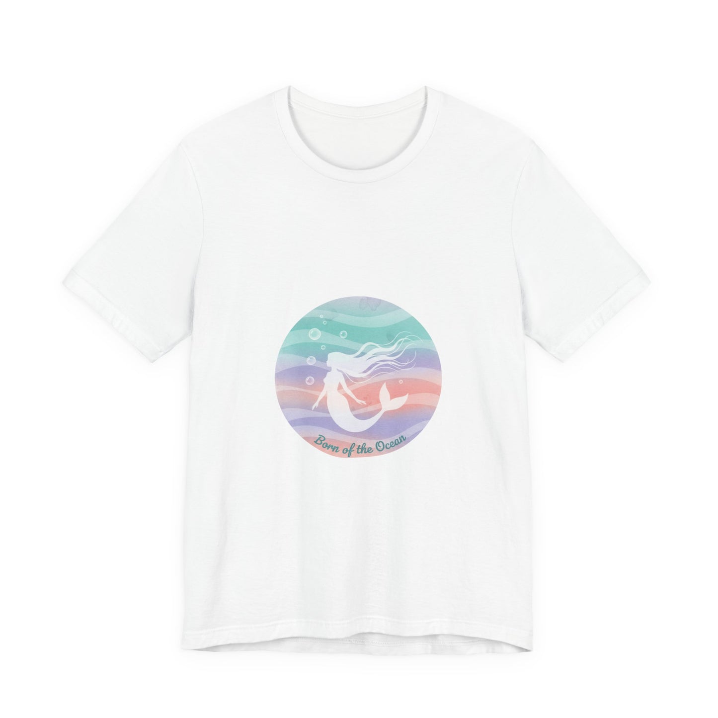 Pastel Ocean Gradient Mermaid Tee | pastel ombre sea, water shimmer design