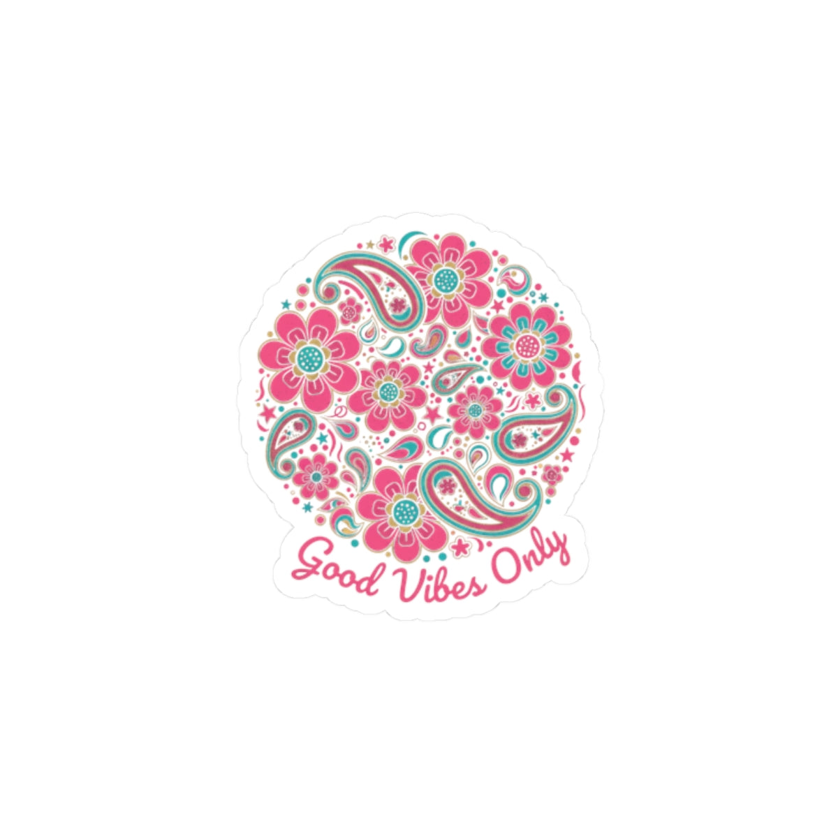 Disco Floral Paisley Sticker | 70s Revival, Maximalist Boho
