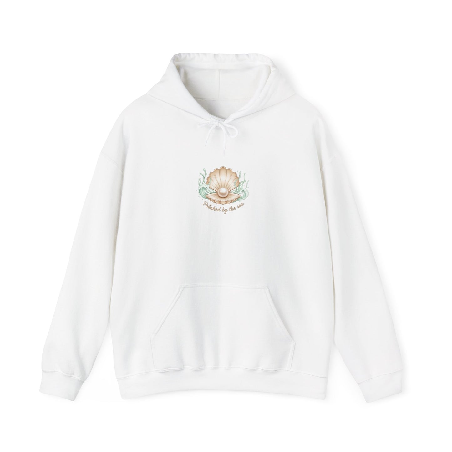 Pearl Shell Outline Hoodie | shell motif design, sea chic aesthetic