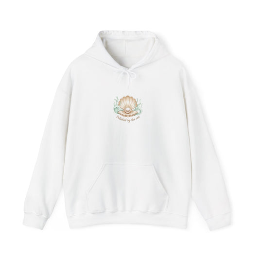 Pearl Shell Outline Hoodie | shell motif design, sea chic aesthetic