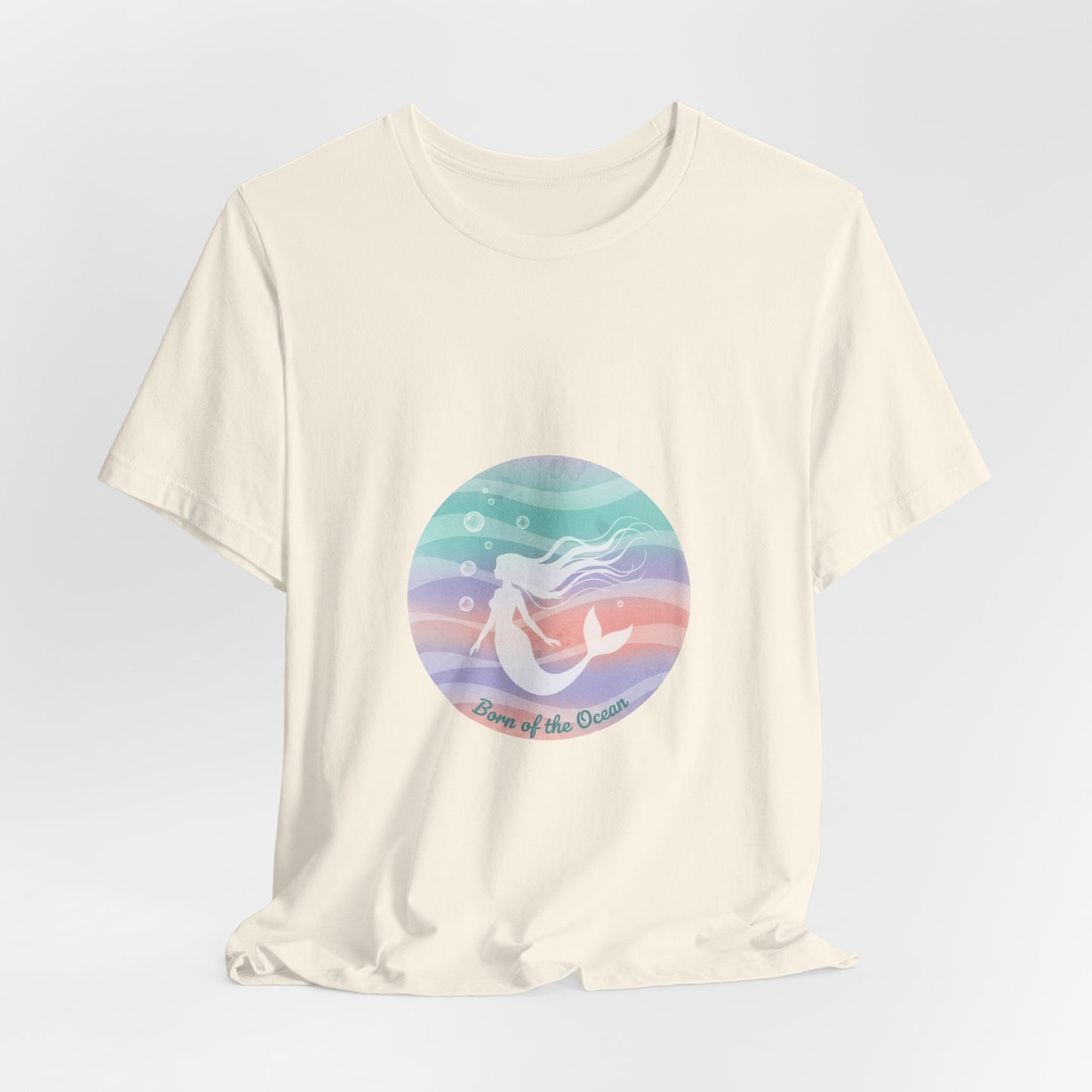 Pastel Ocean Gradient Mermaid Tee | pastel ombre sea, water shimmer design