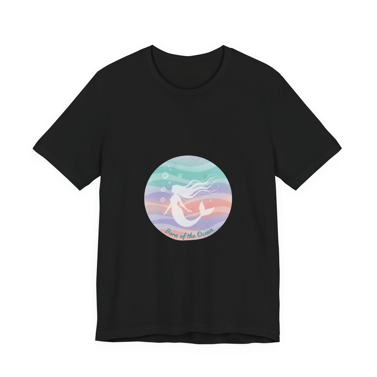 Pastel Ocean Gradient Mermaid Tee | pastel ombre sea, water shimmer design