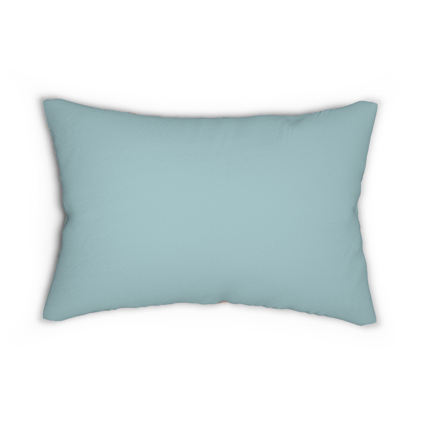 CALM coastal air lazy moments Lumbar Pillow | watercolor florals - Coastal blue back