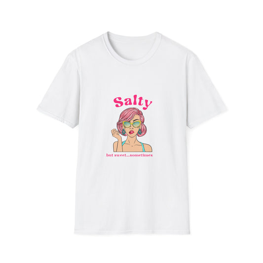 Salty Vibes Softstyle Women's T-Shirt | Trendy Summer Tee, Sarcastic Tee, Chill Casual Wear, Edgy T-Shirt