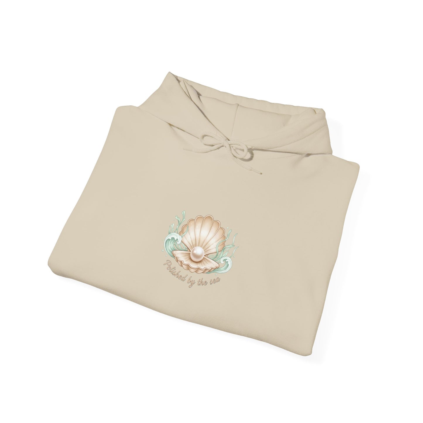 Pearl Shell Outline Hoodie | shell motif design, sea chic aesthetic