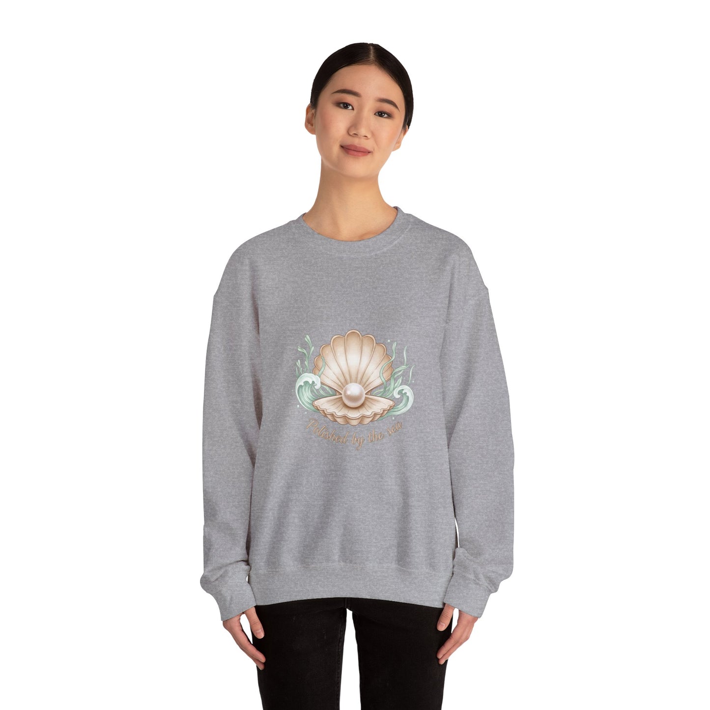 Pearl Shell Graphic Sweatshirt | shell motif design, sea chic aesthetic