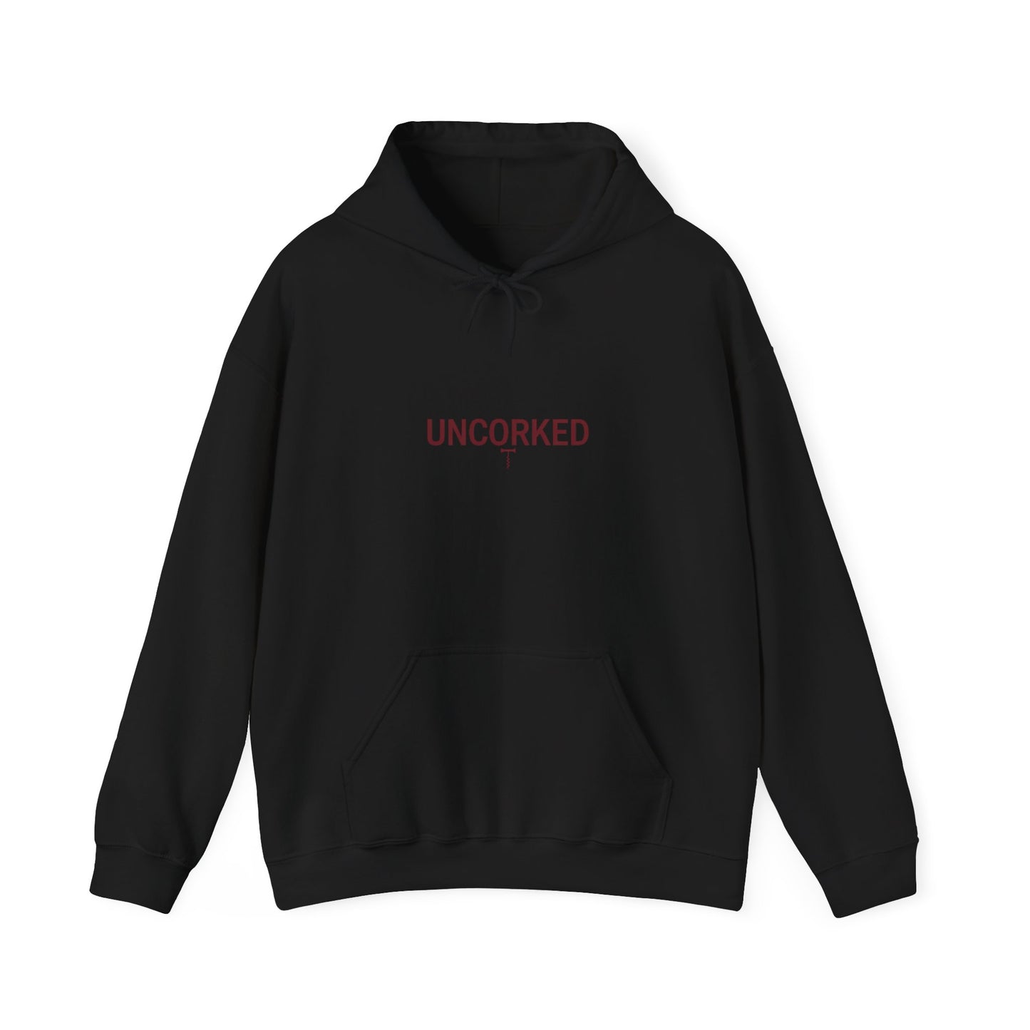 Uncorked Outline Hoodie | hollow font design, minimalist typography
