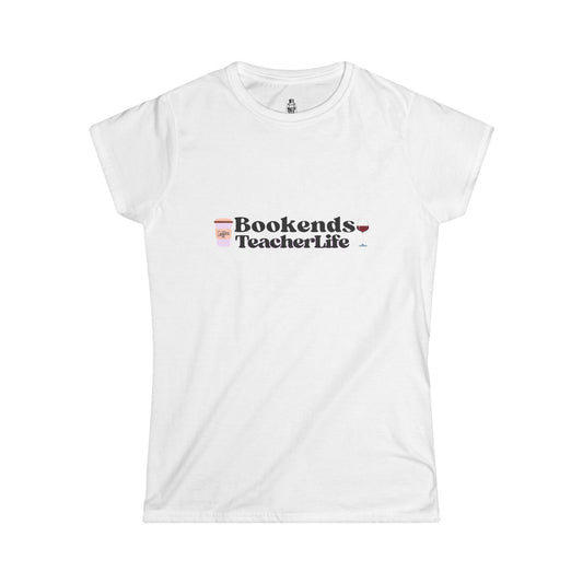 Teacher Life Bookends Graphic Tee, Gift for Educators, Cute Teacher Shirt, Casual Style, Back to School Outfit