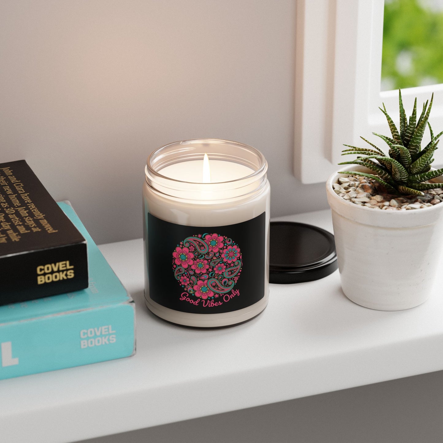 Disco Floral Paisley Candle, Soy Jar Candle | 70s Revival Maximalist Boho