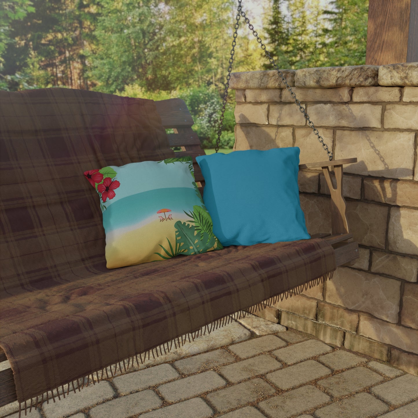 Tropical Outdoor Pillows, Decorative Couch Cushions, Patio Accents, Beach Vibes Home Decor, Summer Gifts, Garden Accessories