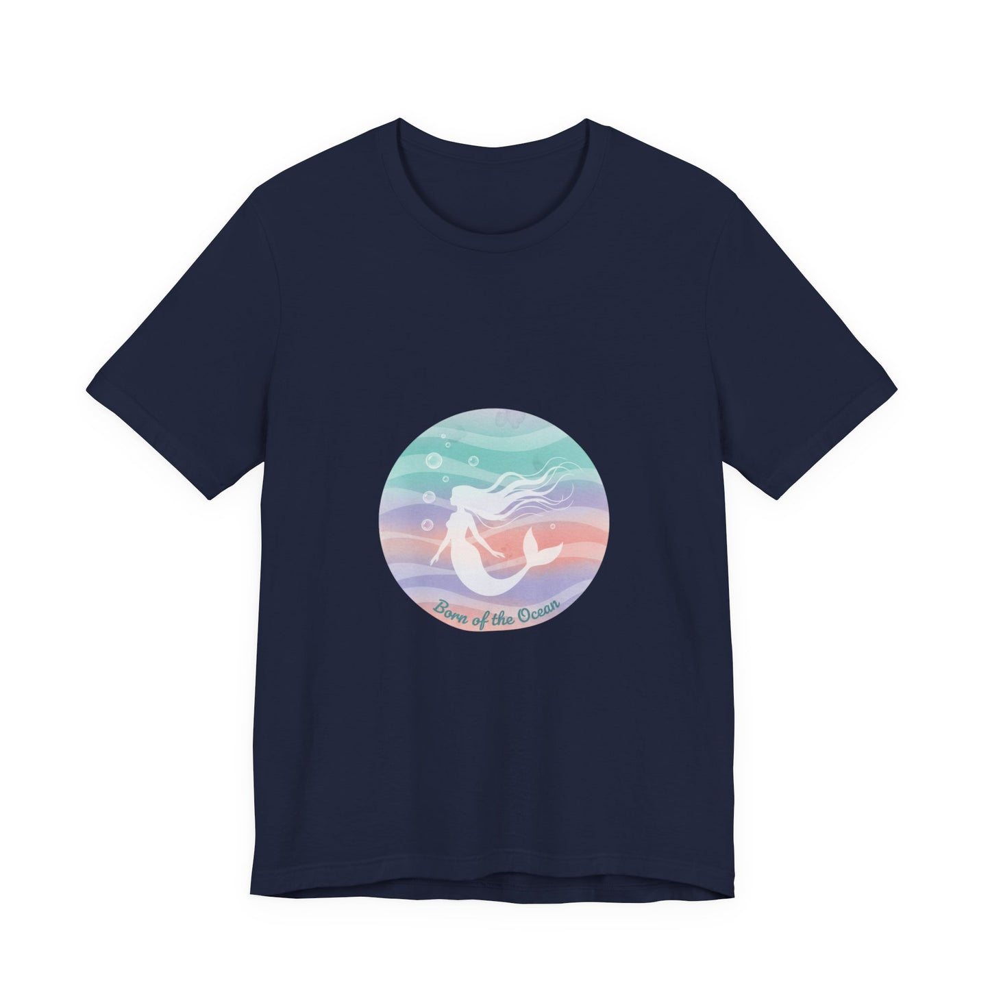 Pastel Ocean Gradient Mermaid Tee | pastel ombre sea, water shimmer design