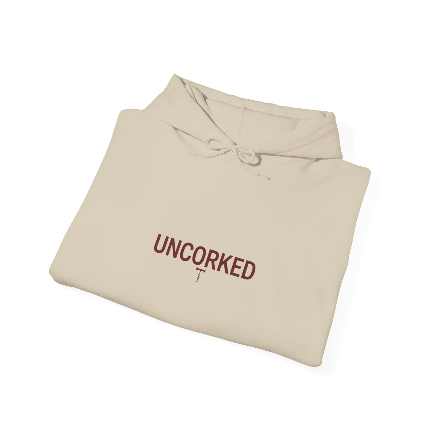 Uncorked Outline Hoodie | hollow font design, minimalist typography
