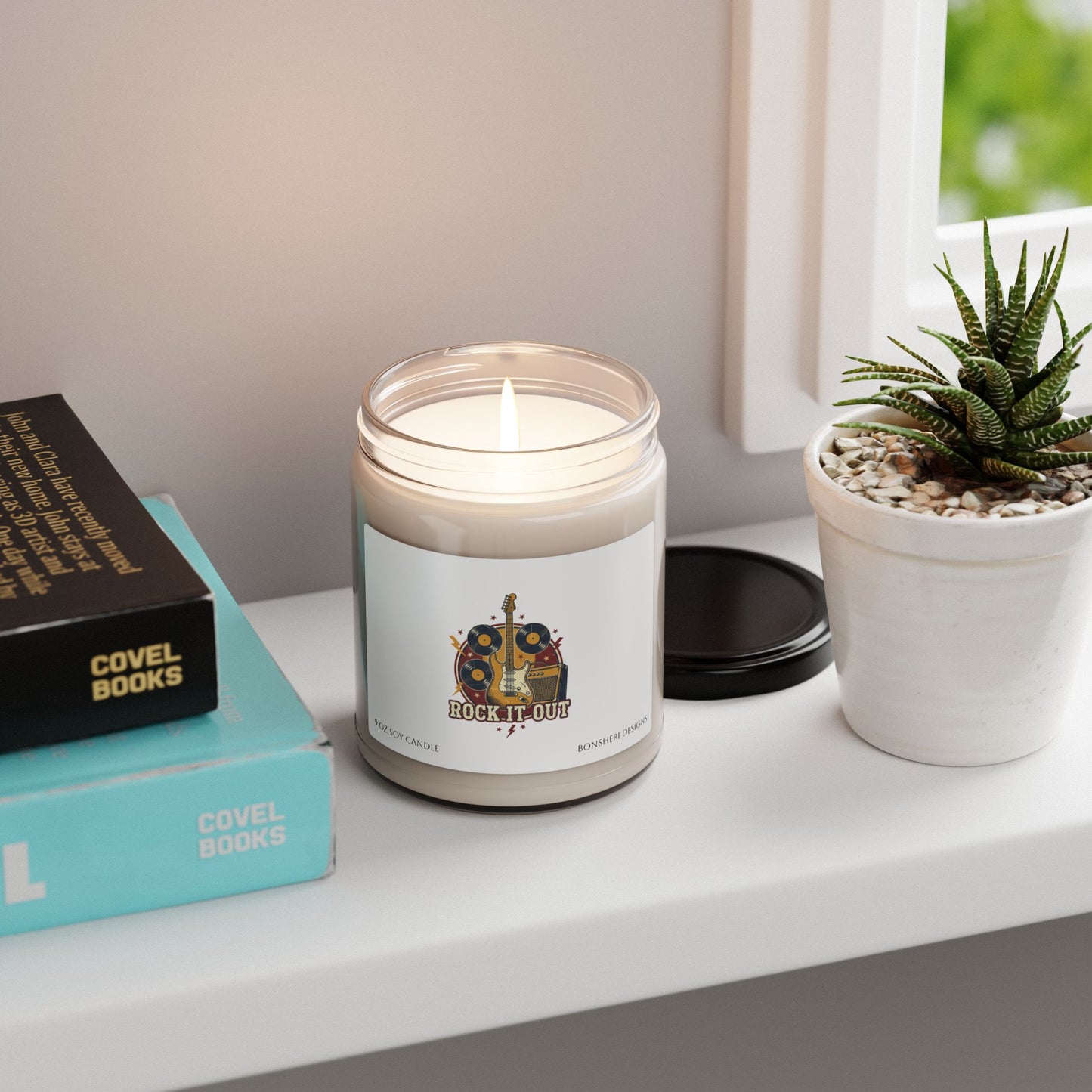 Vintage Rock Crest Candle | Retro Band Graphics, Distressed Tour Style