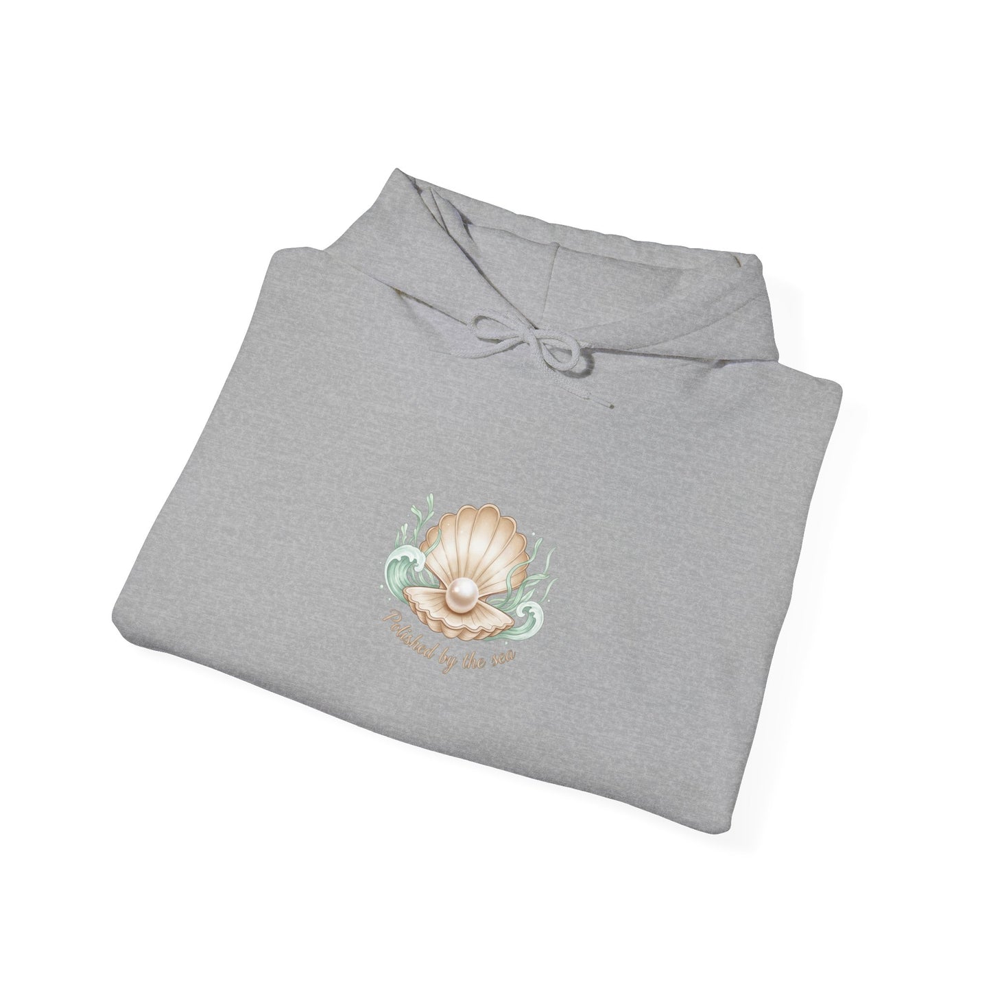 Pearl Shell Outline Hoodie | shell motif design, sea chic aesthetic