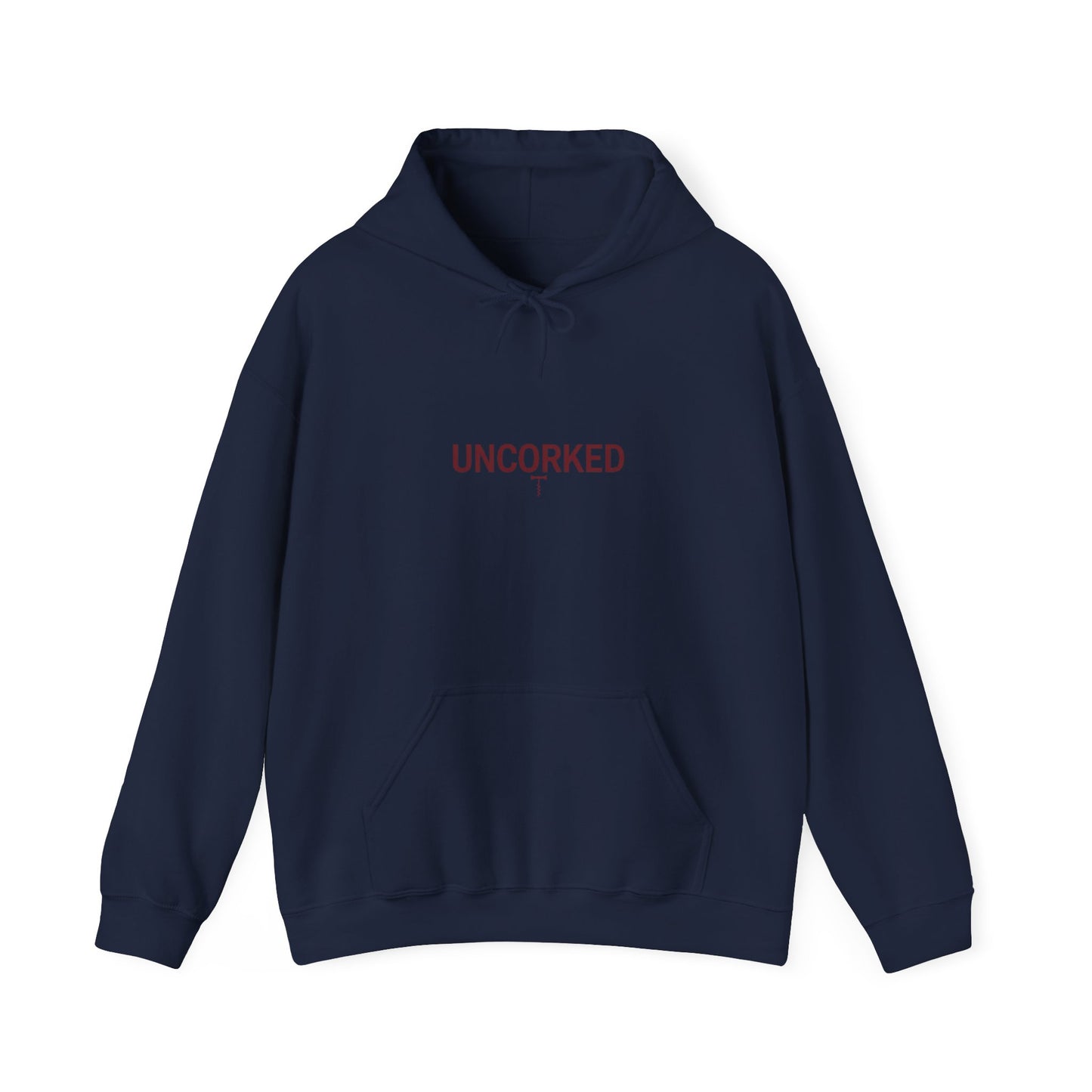 Uncorked Outline Hoodie | hollow font design, minimalist typography