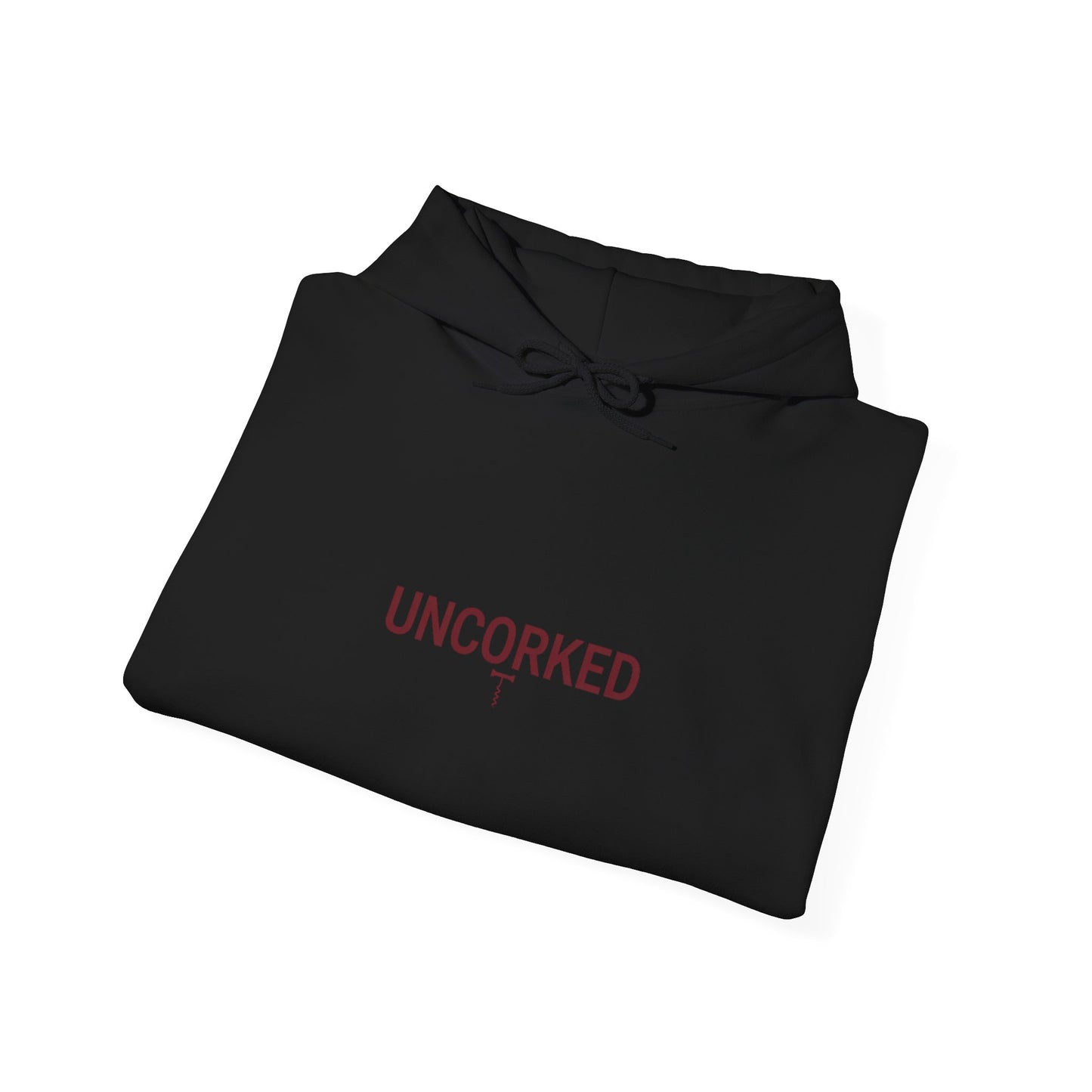 Uncorked Outline Hoodie | hollow font design, minimalist typography