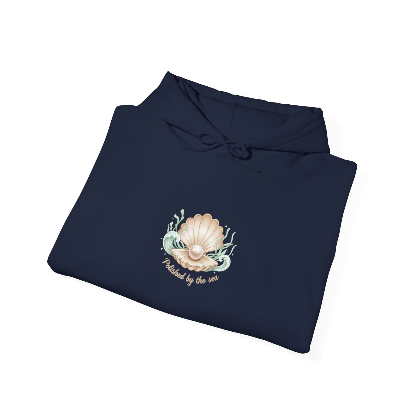 Pearl Shell Outline Hoodie | shell motif design, sea chic aesthetic