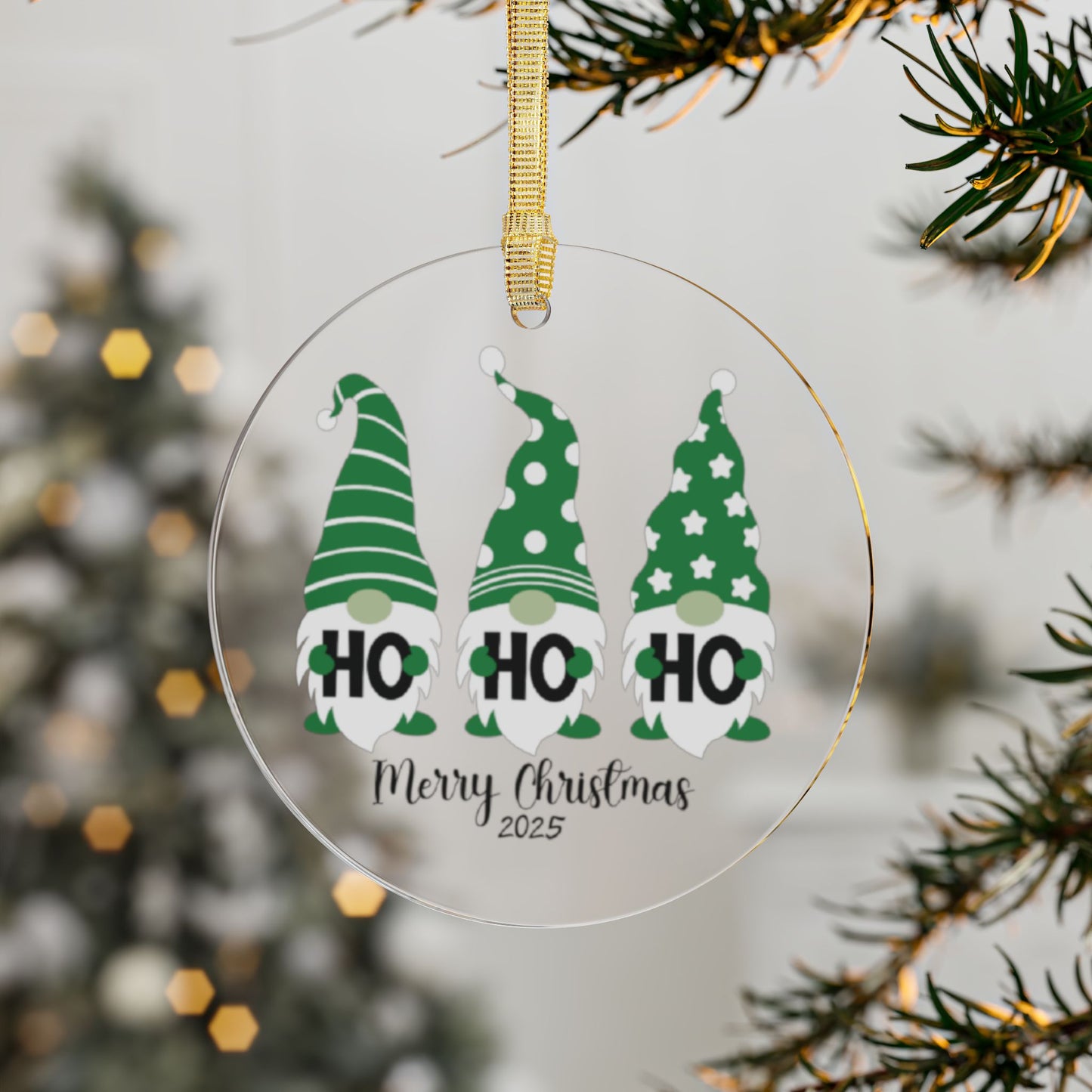 Festive Acrylic Ornaments with Gnomes | Merry Christmas 2023 Holiday Decor, Unique Gift, Tree Decoration, Seasonal Ornament, [...]