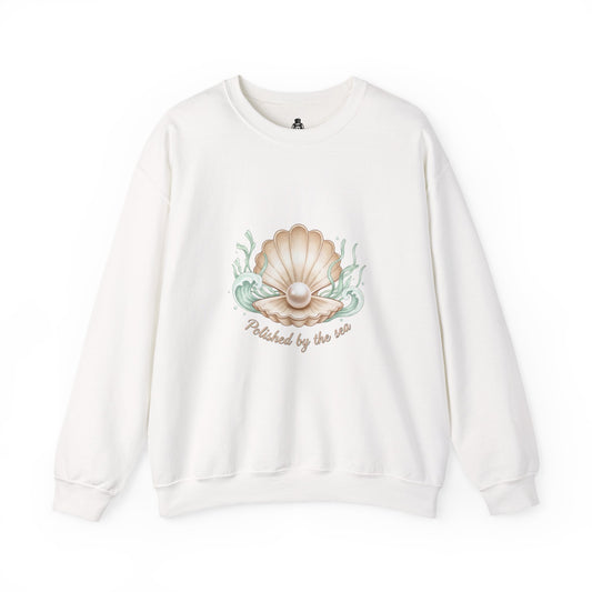 Pearl Shell Graphic Sweatshirt | shell motif design, sea chic aesthetic